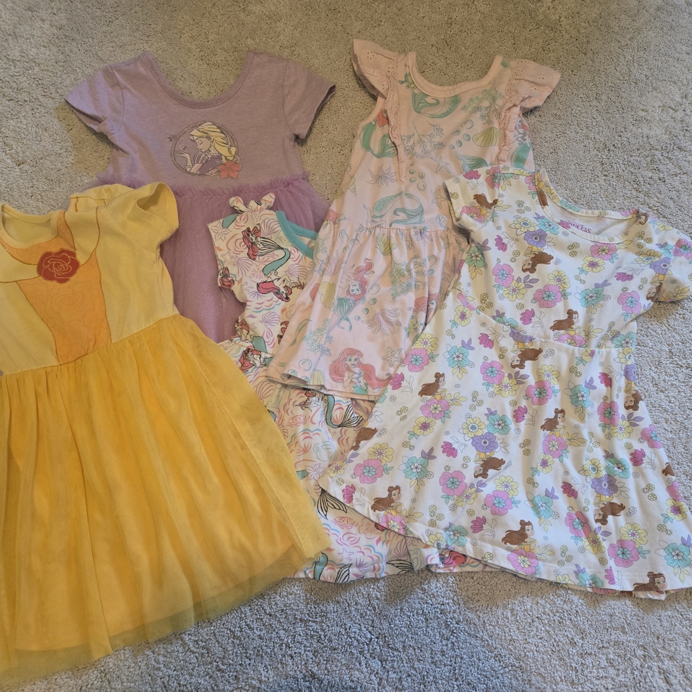 Yellow and Purple Kids Dress Set
